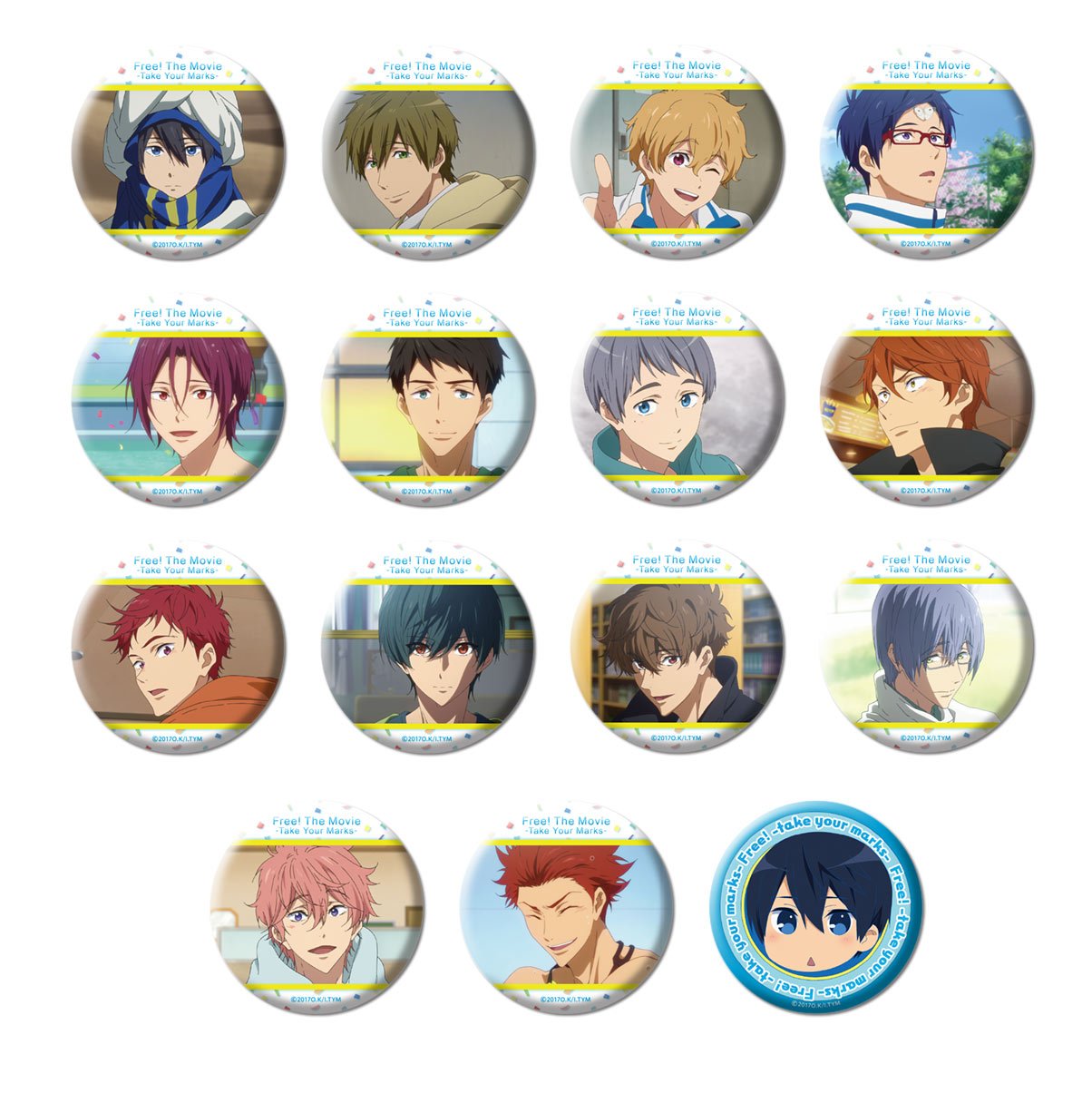 Free!-Take Your Marks- ベストシーン缶バッジコレクション ストア