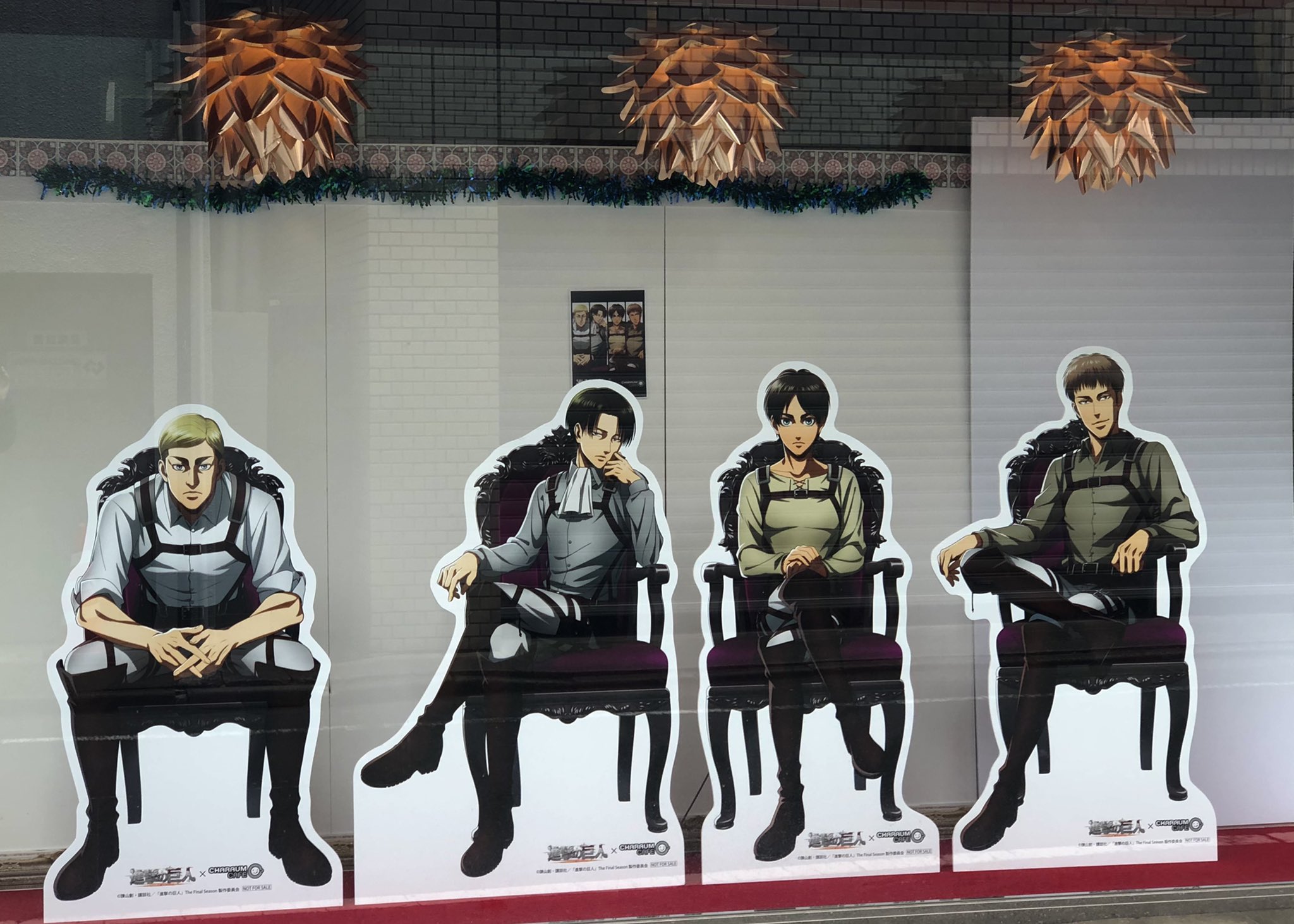 進撃の巨人 キャラウムカフェ リヴァイ 等身大パネル パネル 受注生産