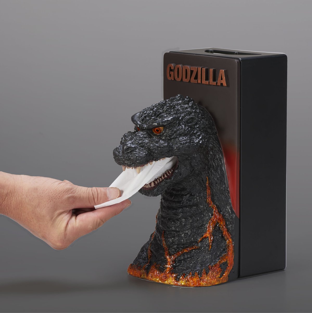 お知らせ】 リアルな造形で口から放射熱線を吐くようにティッシュを