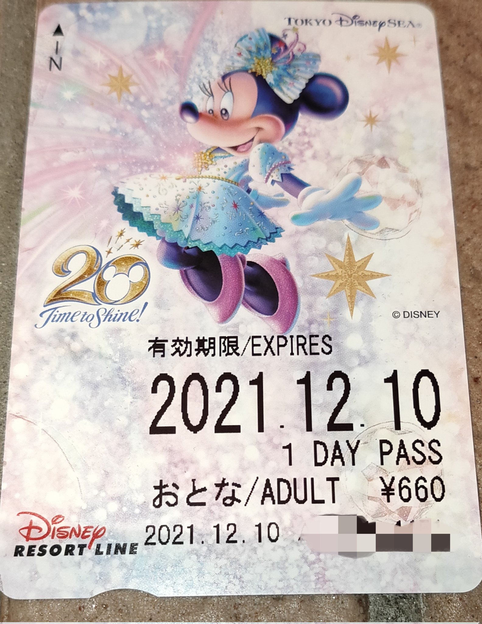 使用済】2014年度 ディズニーリゾートライン 切符 パス リゾラ