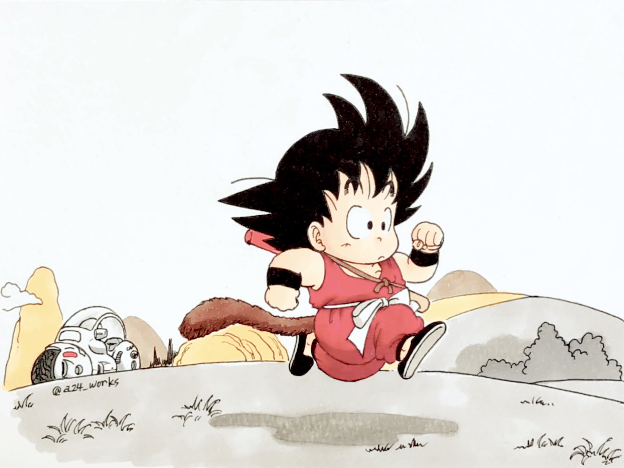 ドラゴンボールGT ポスター 額縁付き バイバイ悟空