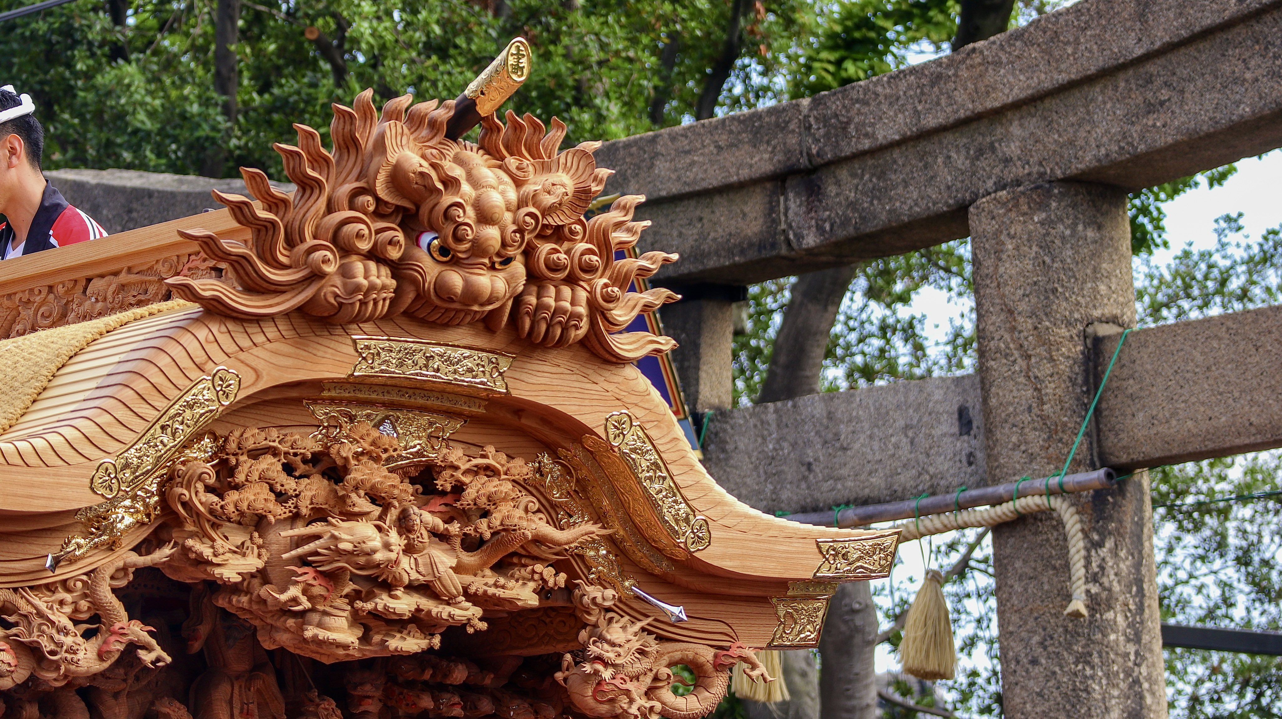 彫忠 獅噛 鬼熊 ミニだんじり 彫忠 獅噛 鬼熊 ミニだんじり だんじり 鬼