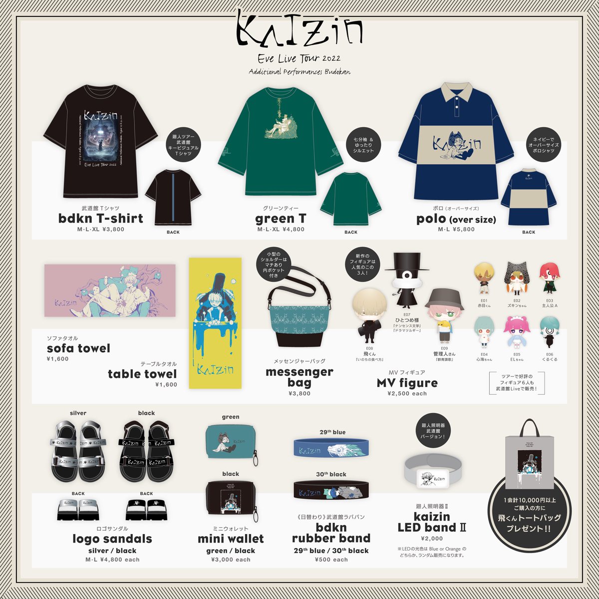 Eve ライブグッズ くじ まとめ Eve Arena Tour 2025「Under Blue