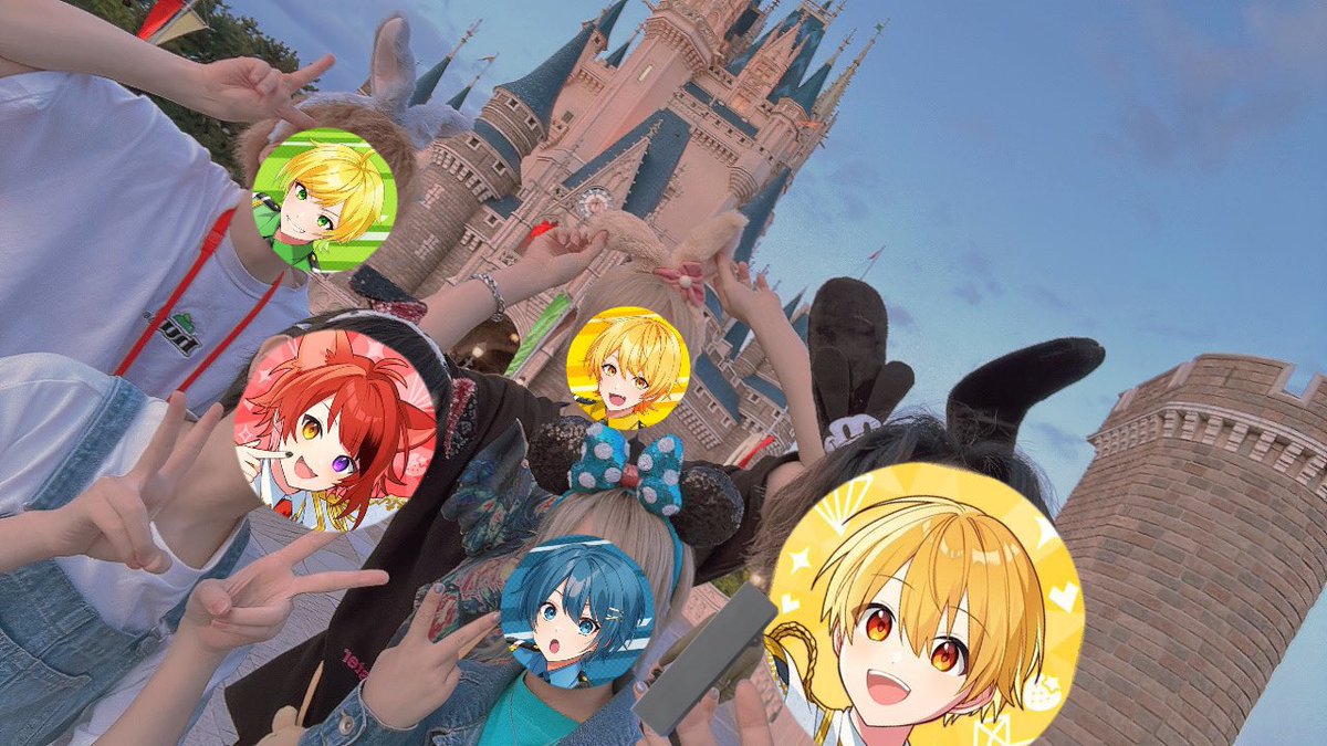 るぅとりいぬぷりたんちぐたんあっきぃでディズニー行ってきたよ