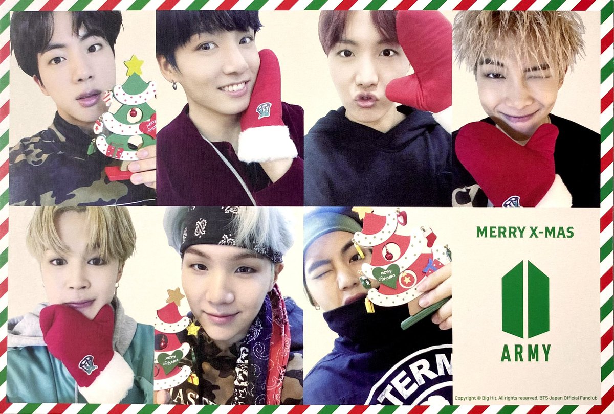One of my fav pieces of BTS postcards ever 🎄