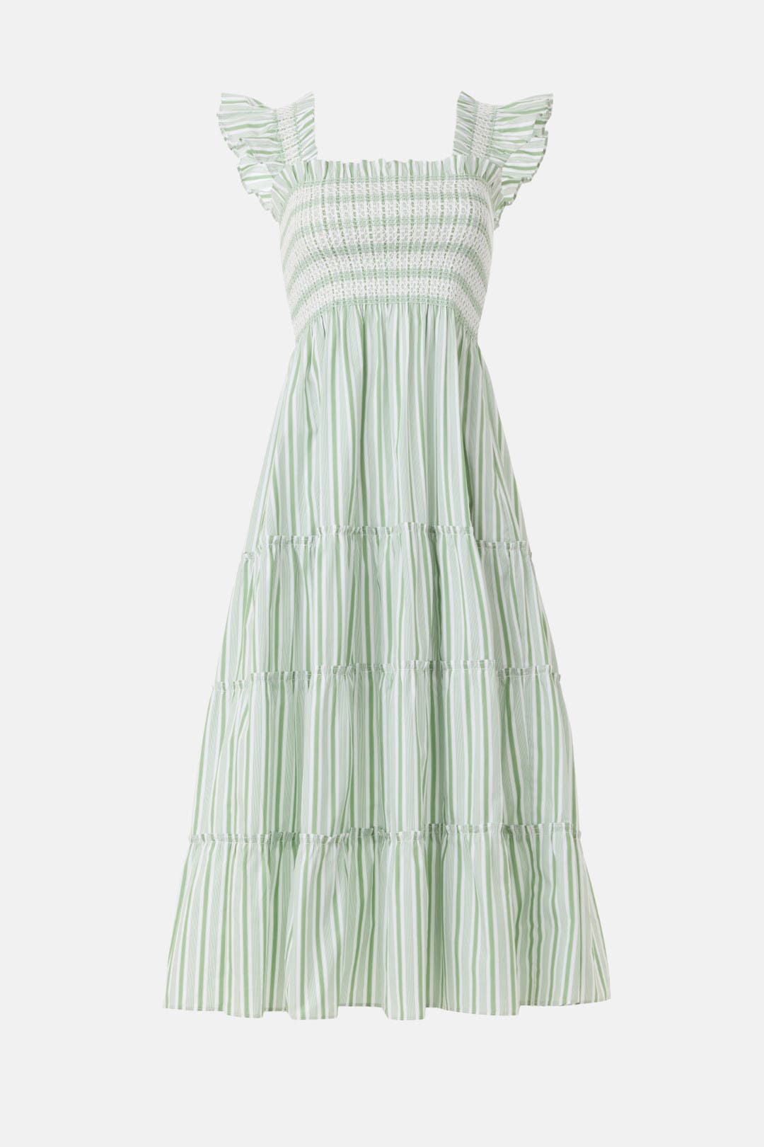 Green Stripe Ellie Nap Dress by Hill House Home | Rent the Runway