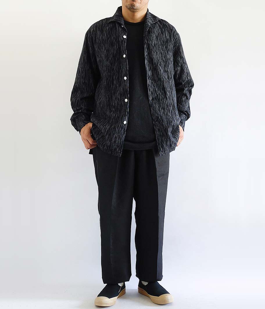 50'S フレンチマキニョンブラックリネンワークパンツ ［Dead Stock