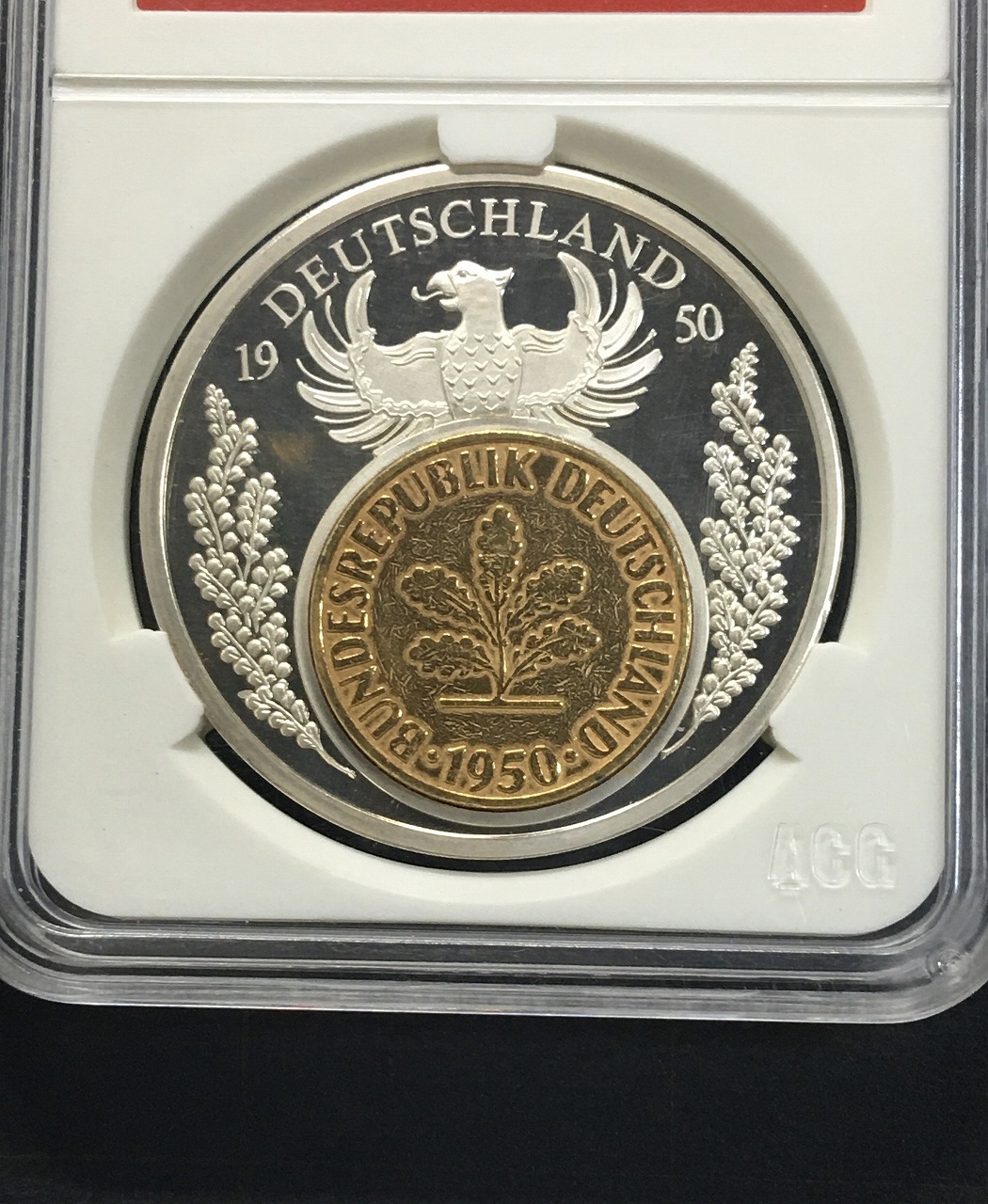 ドイツ銀メダル 1950年銘版 φ40.2mm/量目33.3g 記念メダル 極美品