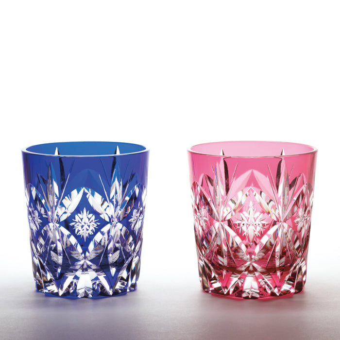 各務クリスタル 「琥珀色の花瓶」色被せ硝子 クリスタル琥珀の煌