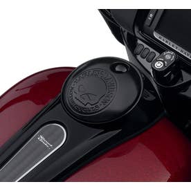 ハーレー純正 フュエルタンクコンソールドア スカル 黒 -ハーレー