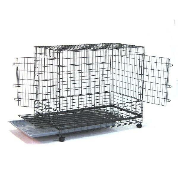 楽天市場】【犬用ケージ】ハチコウ ステンレスケージ L−FOP 短面