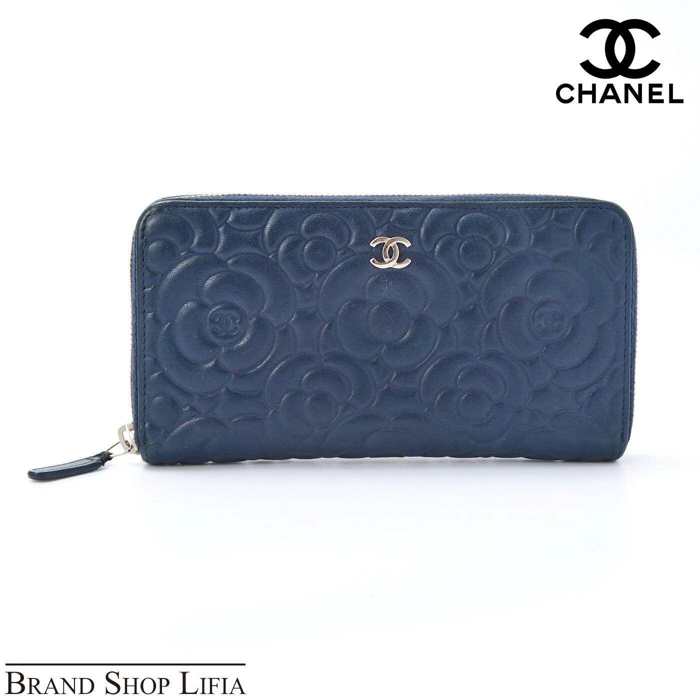 楽天市場】シャネル CHANEL カメリア ラウンドファスナー長財布 ピンク