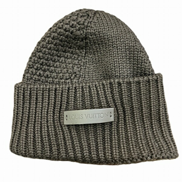 楽天市場】LOUIS VUITTON□ ビーニーLVヘッドライン M77872 ウール100