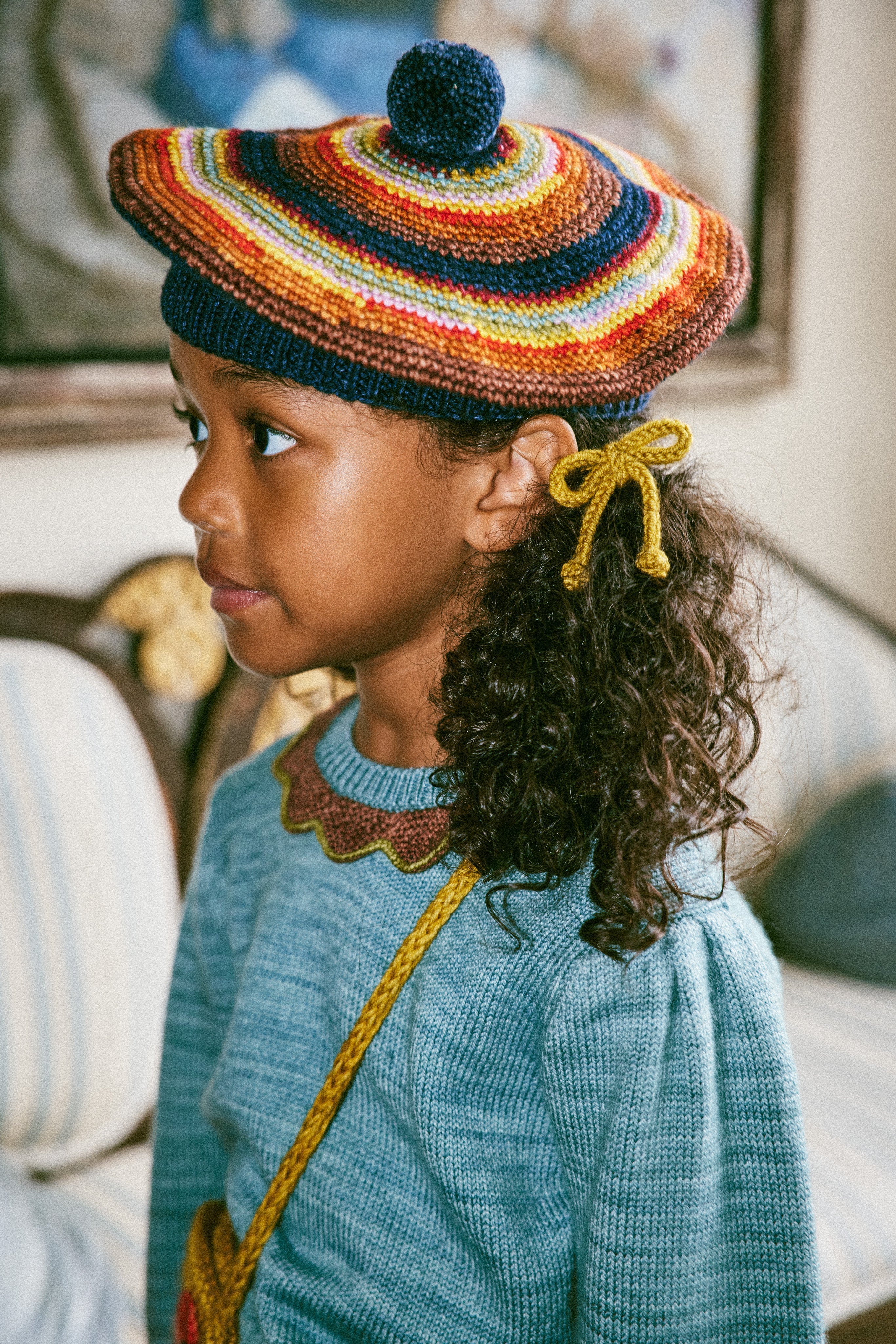 Misha & Puff♡zigzag pointy peak hat