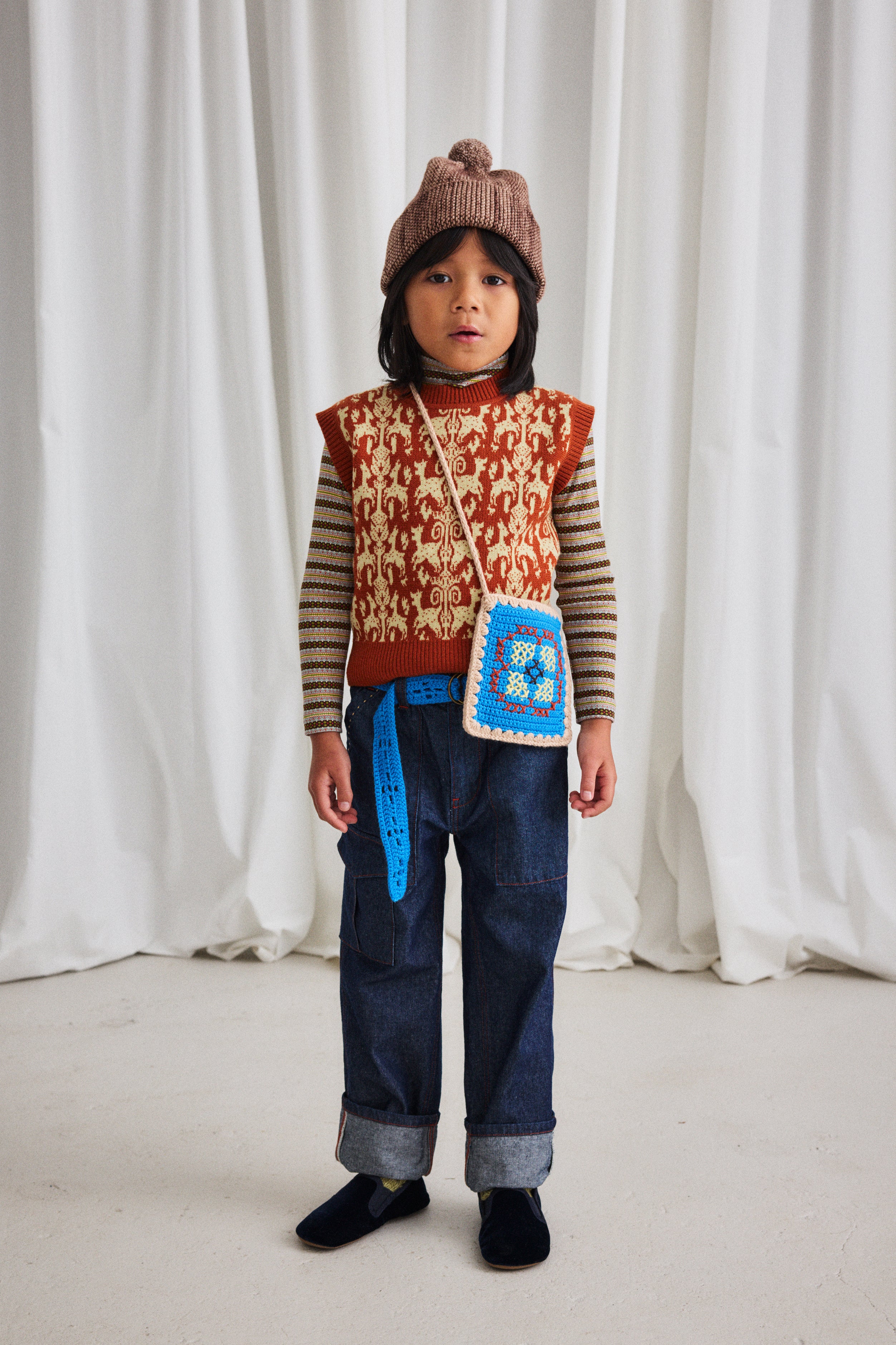 Garter Hat – Misha & Puff