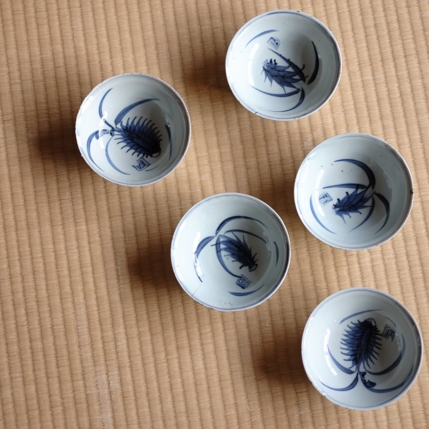 古染付 青花 蘭図深鉢皿 (明朝末期-清朝初期) – 逢季荘