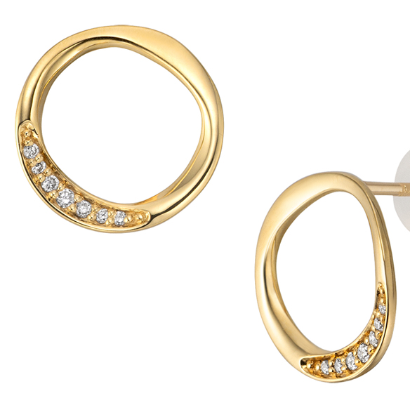 K18イエローゴールド ダイヤモンド ピアス | 高品質 金・プラチナ