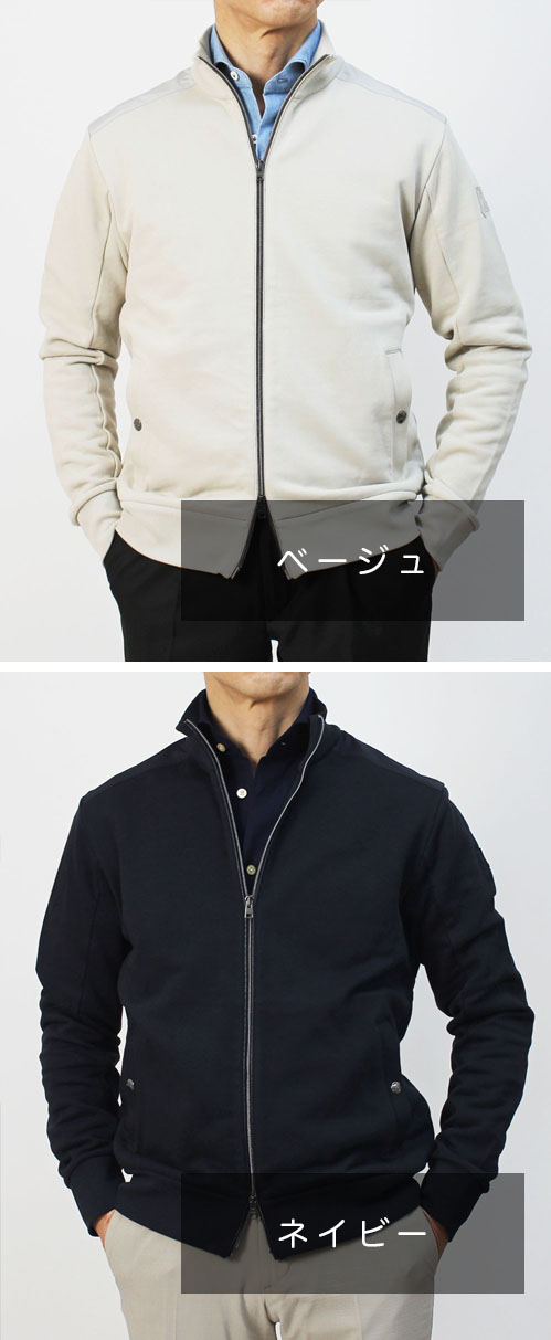 ヘルノ / HERNO / スウェット ブルゾン / スタンドカラー コットン