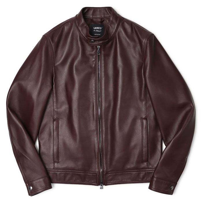 ファッション 【美品】EMMETI ラムレザー ライダース ミリタリー