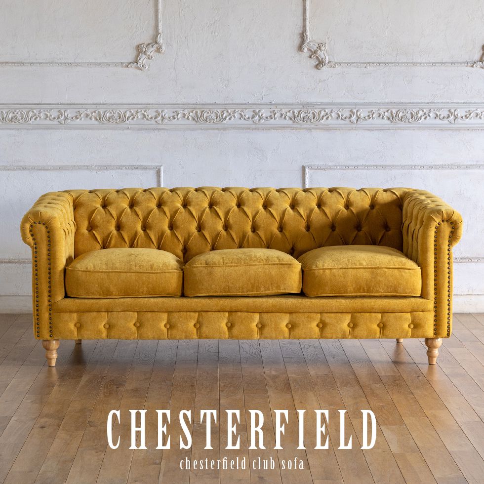 チェスターフィールド♦️高級 鋲打ち 3人掛け ソファ♦️人気の