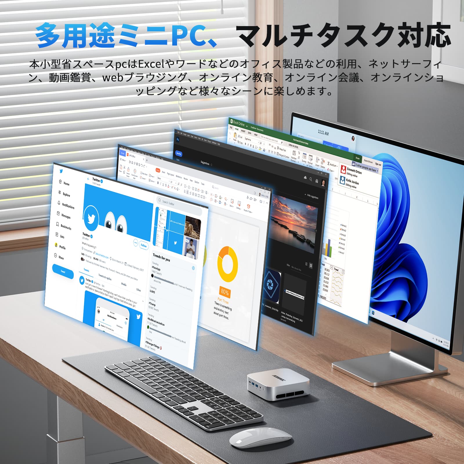 インテル Core i5-12600H ミニpc 最大4.5GHz 12C16T 16GB DDR4 512GB M