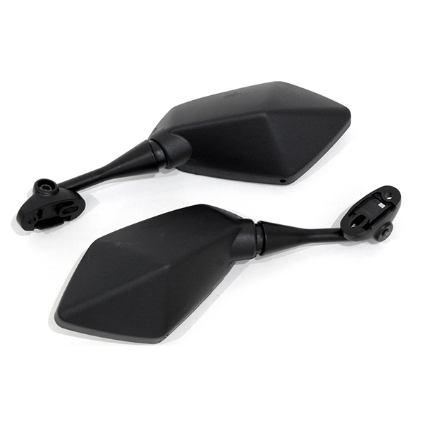 バックミラー ブラック スクエア 左右 バイク ZX-type カウリング 鏡