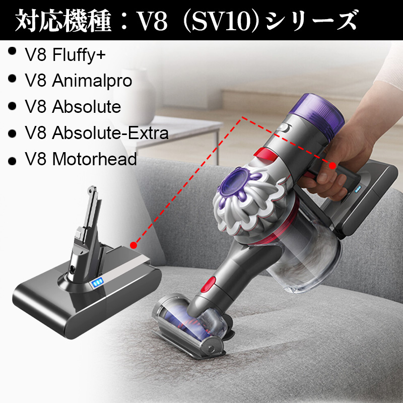 Dyson（ダイソン） 掃除機 スタンド v8 バッテリー 互換 充電池
