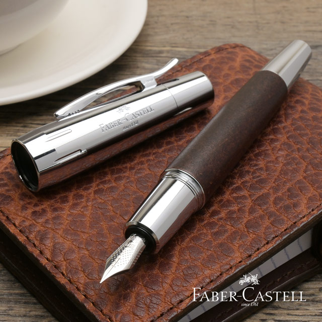 ファーバーカステル 万年筆 エモーション ウッドクローム 梨の木