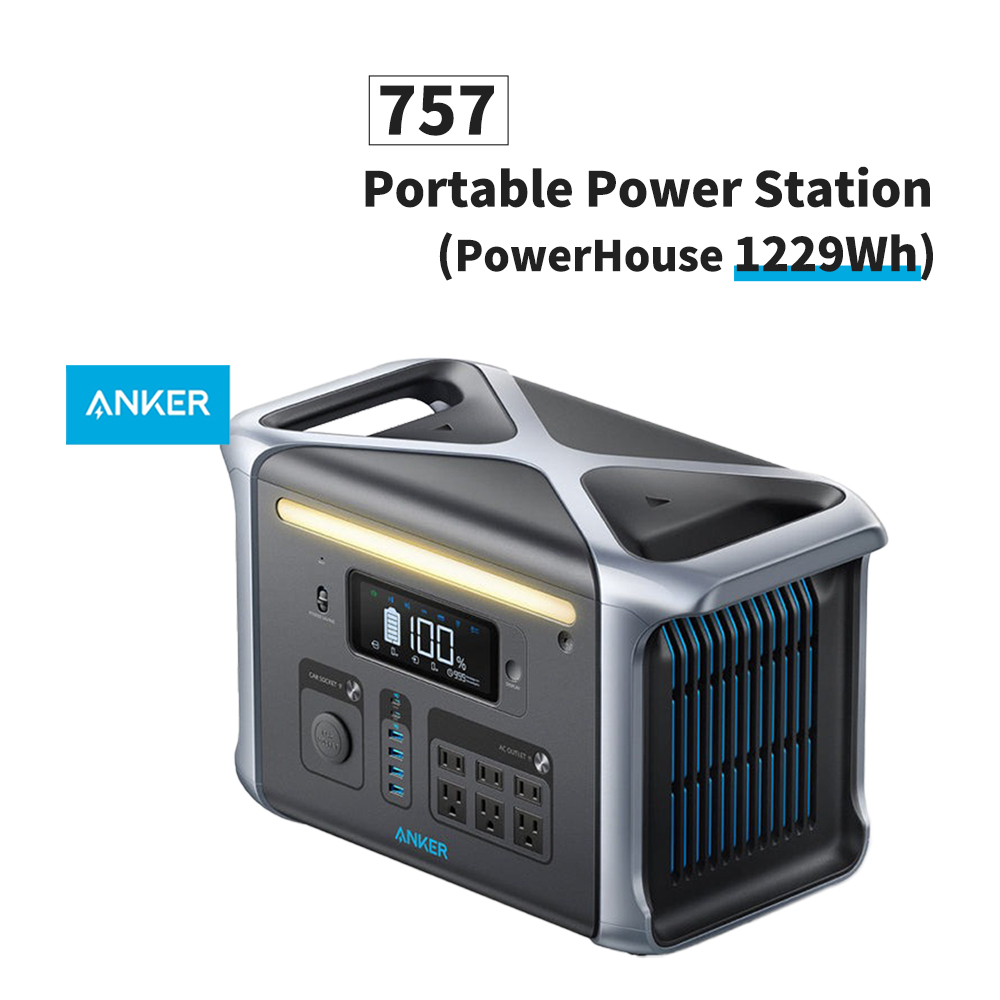 ANKER 757 ポータブル電源 ACアウトレット×4 USBポート×6 Anker