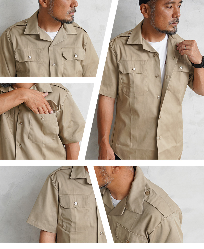 米軍 実物 半袖 チノシャツ S MILITARY（ミリタリー） 実物 新品