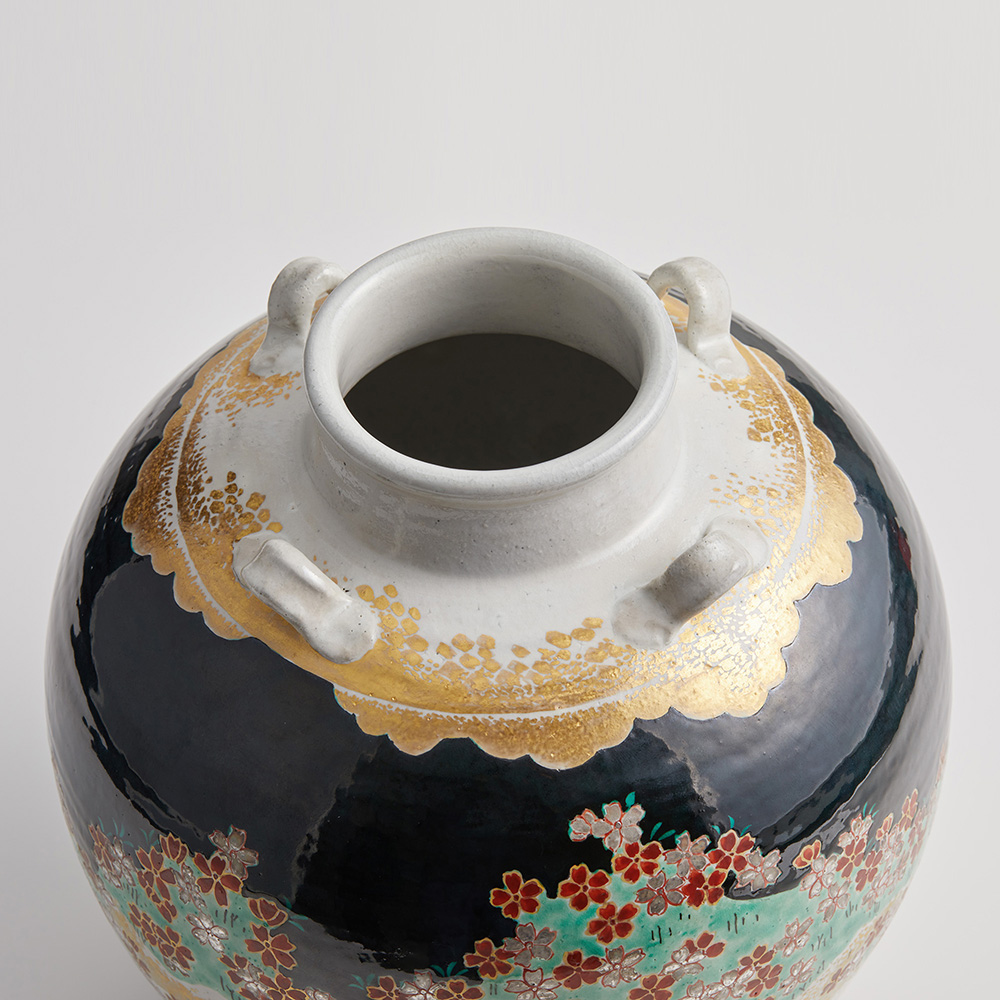 花瓶 野々村仁清吉野山写し 澤田穂光作|九谷焼 窯元 吉右衛門窯|COREZO