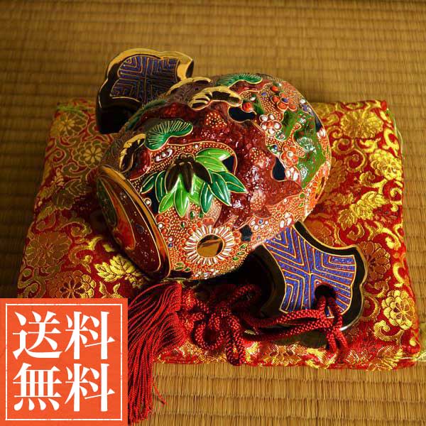 九谷焼 小槌 盛 4.5号 布団付 ( 木札名入れ有料 退職祝い 定年