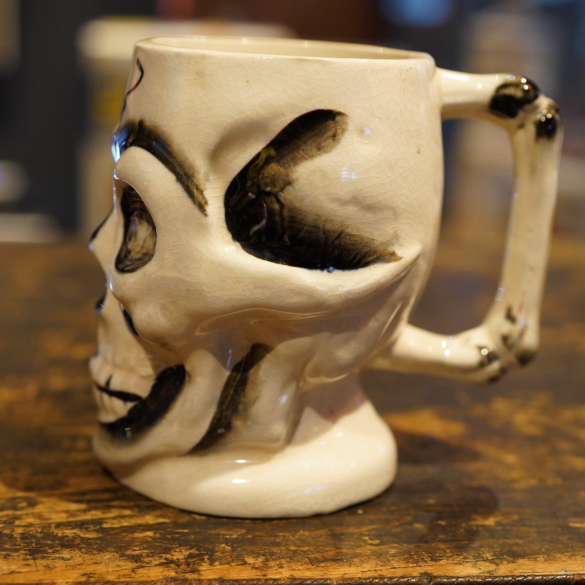 50s スカル ブラウン ドクロ マグカップ ビンテージ 50s スカル