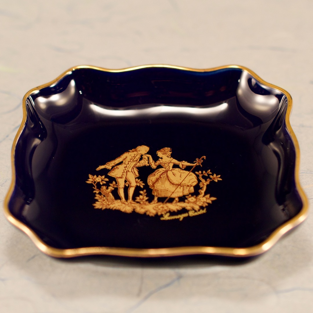 陶磁器 フランス リモージュ（Limoges） CASTEL 小皿90mm 22K（箱なし