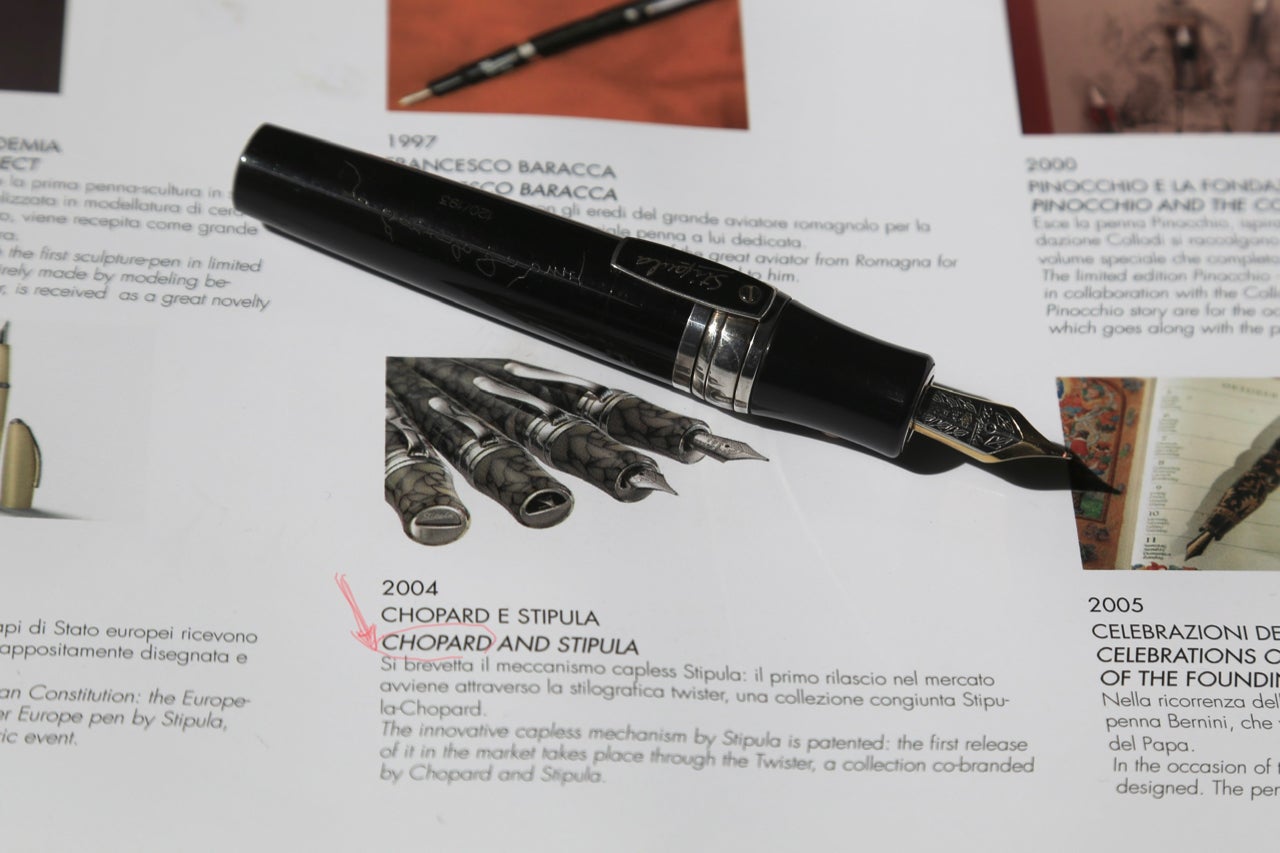 最高級ショパール×スティピュラ限定万年筆ダブルネームChopard新品未