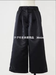 新品タグ付き】heve ヘイヴ サテンフレアガウチョパンツ ブラック 36