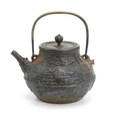 秦蔵六造 鉄瓶 饕餮文 鉄砲口 小振 煎茶道具 N952 - メルカリ