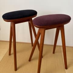 Yuki様専用 楕円形スツール 黒 ワインレッド 2色 - メルカリ