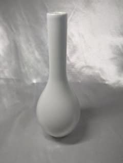三代永澤永信 出石焼 永信窯 白雪釉鶴頸形 白磁 鶴首 花入 花器 美品
