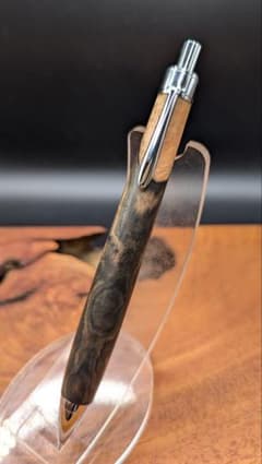 598極上 黒檀 瘤杢 ツートン 木軸シャーペン ボールペン - メルカリ