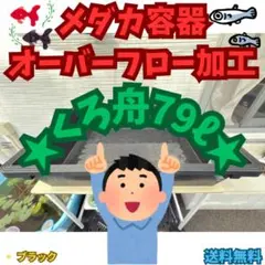 メダカ飼育容器オーバーフロー加工済プラ舟80L 2個セット トロ舟