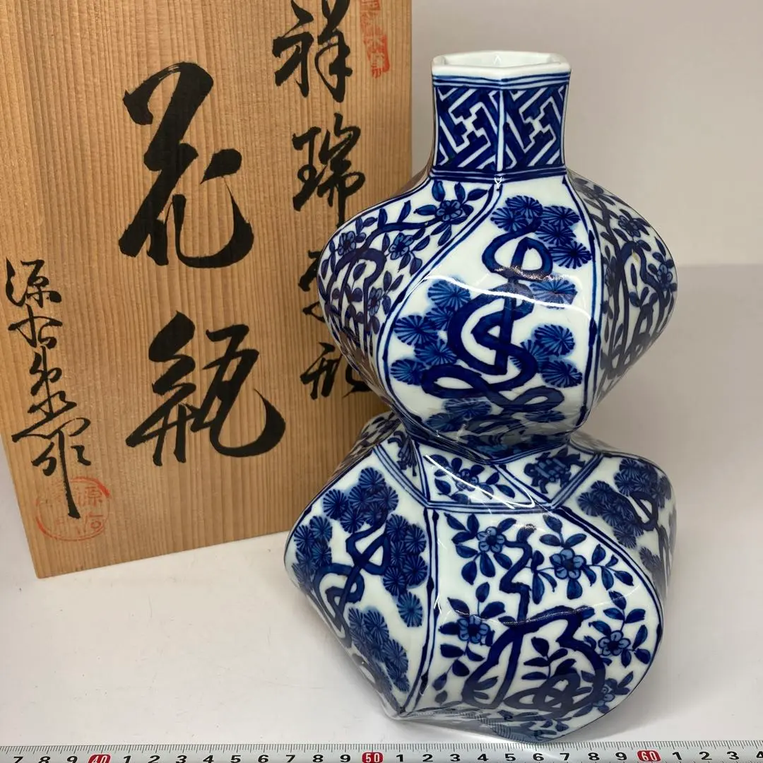 超大型館林源右衛門作色絵金彩牡丹唐草鳳凰文瓶外商