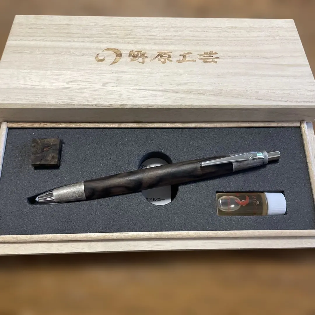 伊勢丹限定 野原工芸シャーペン 斑紋金具黒染色 ハカランダ 2025年最新