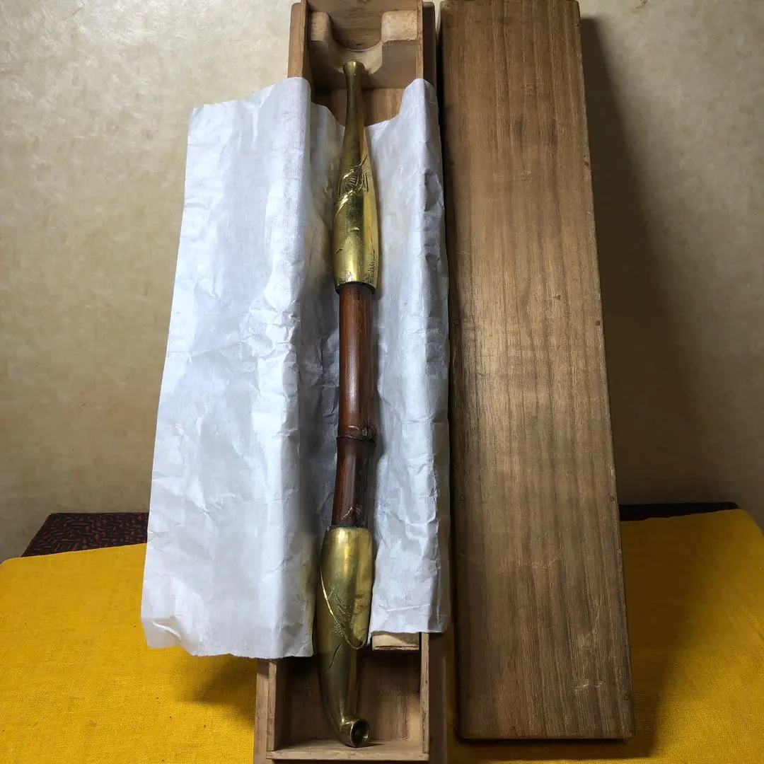 銀製煙管唐花瓔珞キセルアンティーク骨董6R1257お2