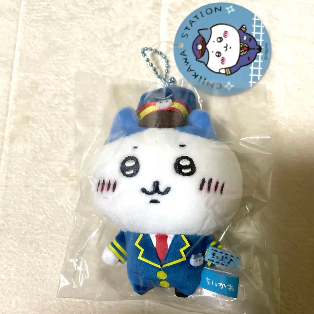 ちいかわ ハチワレ 駅員さんなマスコット ちいかわ 駅員さんな