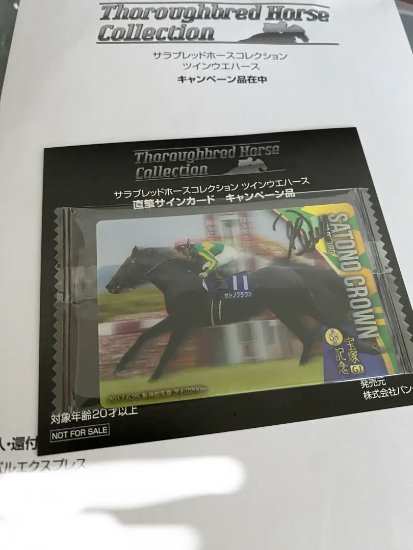 BANDAI2001 サラブレッドカード2000下 後藤浩輝 直筆サインカード