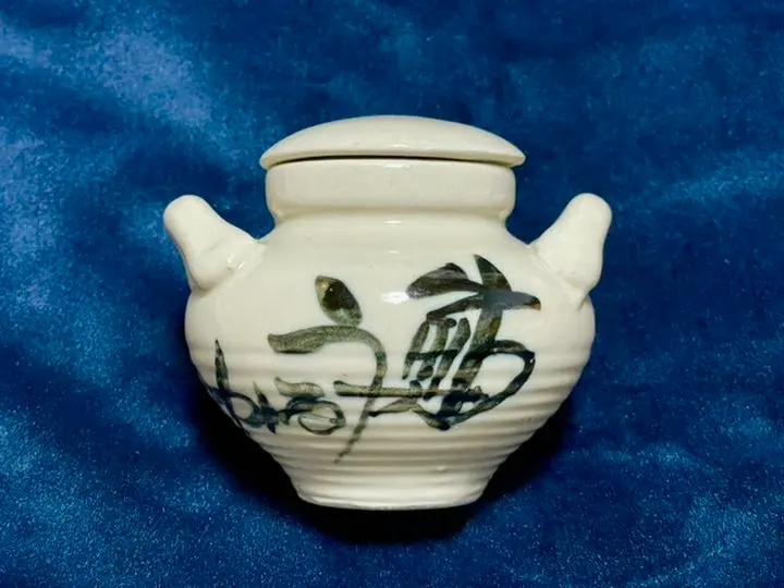 古丹波白釉流しうるか壺