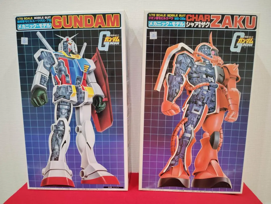 メカニックモデル ガンダム 1/72スケール量産型ザク1/60スケール セット