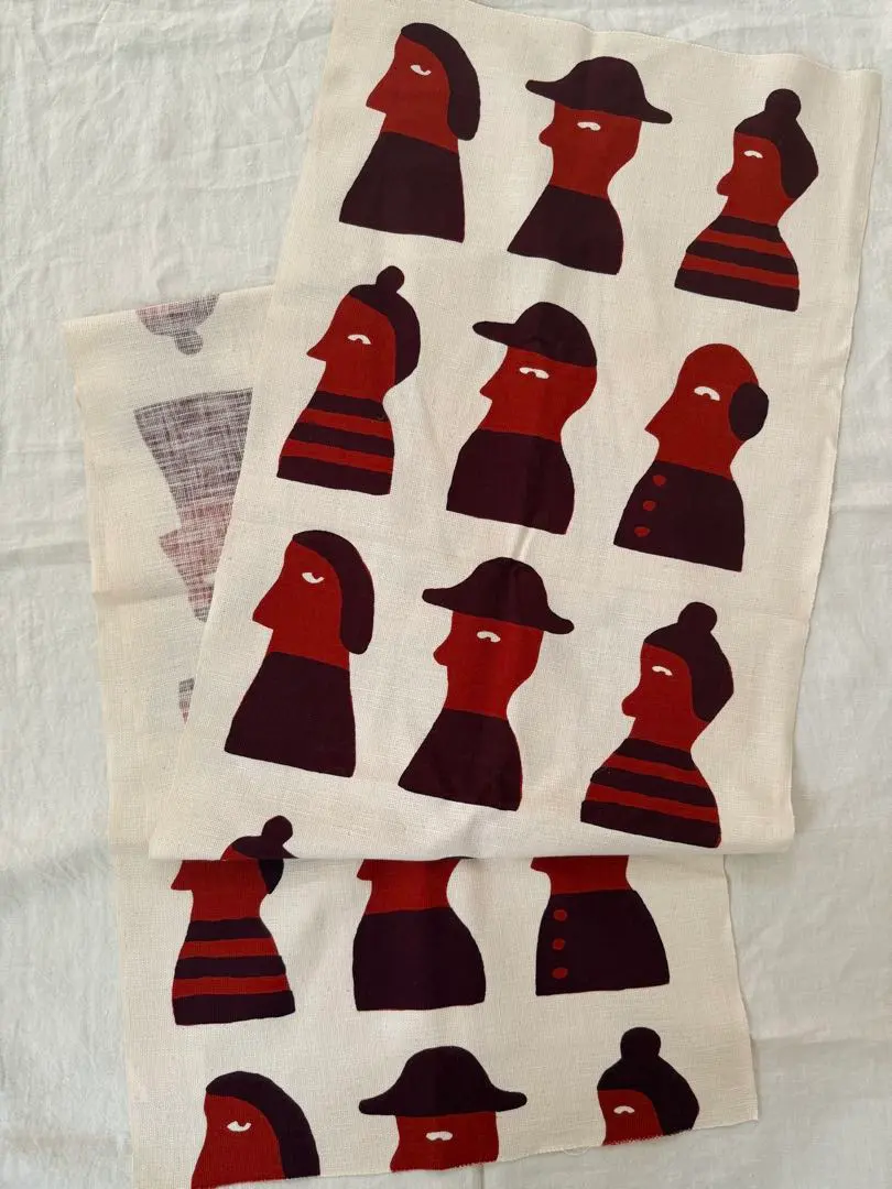 柚木沙弥郎 小巾布 スペード 民藝 型染め のれん フォークアート IDEE 2025