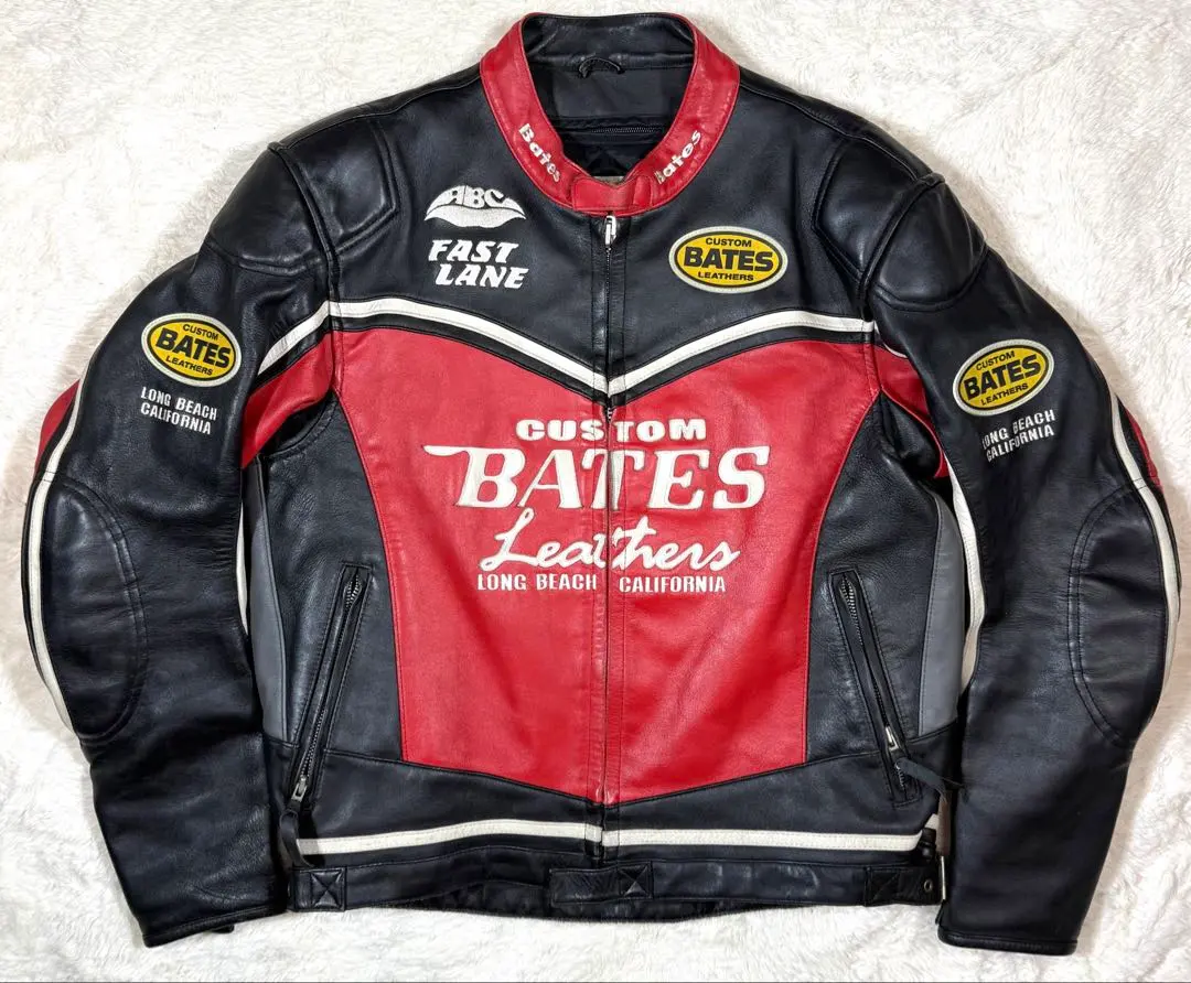 美品・XL✨】BATES 3way ライダースジャケット ワッペン ライナー 2025